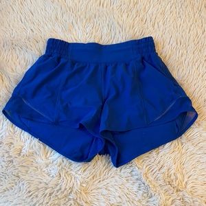 Lululemon royal blue hottie hot high rise shorts 2.5 length
